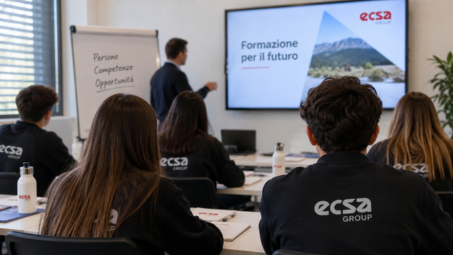 Giovani apprendisti ECSA durante un momento di formazione